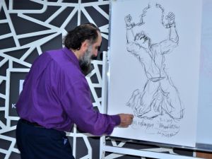 Ressam Atalay, KAGEM’de sanatseverlerle buluştu