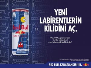 Efsane oyun PAC-MAN Red Bull kutusunda
