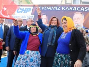 Özlem Çerçioğlu, Karacasu seçim ofisi açılışına katıldı