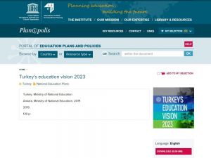 ‘2023 Eğitim Vizyon Belgesi’ dünya gündemine taşındı