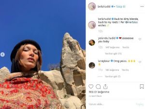 Türk güneşiyle aydınlatılmış Bella Hadid’e binlerce beğeni yağdı