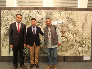 Ahmet Aras, Orta Asya’da Türklerin Sanat Yolculuğu sergisini gezdi