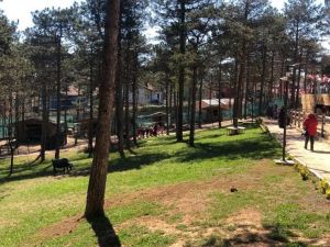 Geniş arazi içinde kamp, doğa ve binicilik imkanları bir arada sunuluyor