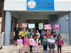 Minik öğrencilerden savaşa karşı bir milyon zeytin dalı