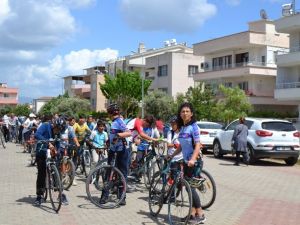Didimli öğrenciler bisikletle trafikte farkındalığa dikkat çekti