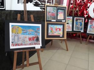 Öğrencilerin kişisel resim sergisi ildi gördü