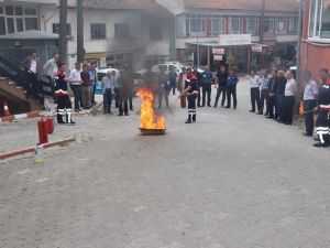 Emniyet personeline yangın eğitimi ve tatbikatı