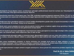 YÖK Başkanı Saraç’tan başarı mesajı