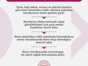 Bakanlıktan KKKA uyarısı: “Açık renk giysiler tercih edin”