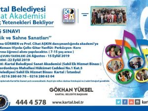 Kartal Belediyesi Sanat Akademisi genç yetenekleri bekliyor