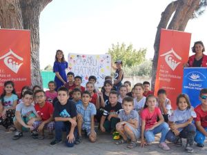 Mevsimlik tarım işçilerinin çocukları hem eğlendi, hem öğrendi