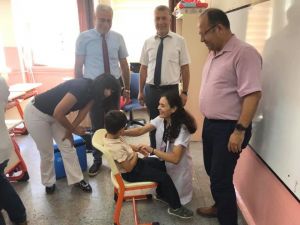 Milas’ta okul aşılamaları başladı