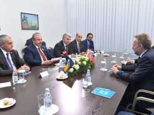 TBMM Başkanı Şentop, Katar Şura Konseyi Başkanı Al Mahmoud ile görüştü