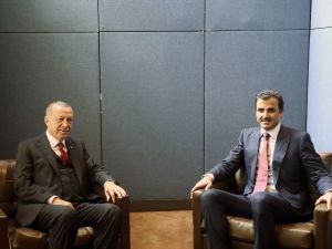 Cumhurbaşkanı Erdoğan, Katar Emiri Al Sani ile görüştü