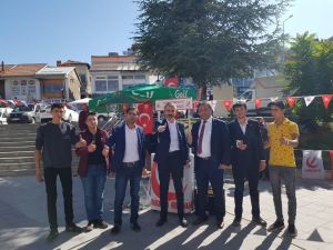 Başkan Yıldız Bünyan’da Açılan Yeniden Reha Partisi Standını Ziyaret Etti