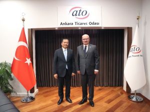 Endonezya Büyükelçisi İkbal, ATO Başkanı Baran’ı ziyaret etti