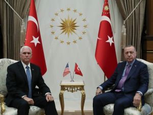 Cumhurbaşkanı Erdoğan Pence’i kabul ediyor