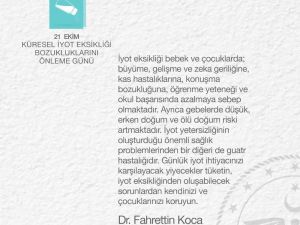 Bakan Koca’dan iyot uyarısı