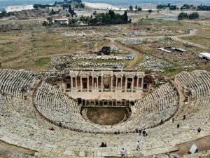 ‘Beyaz Cennet’ Pamukkale’nin eşsiz güzelliği havadan görüntülendi