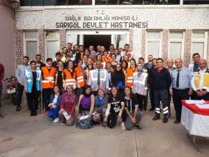 Sarıgöl’de gerçeği aratmayan tatbikat