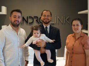 Varikosel hastalığından kurtulan iş adamı ve eşinin bebek sevinci