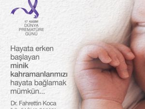 Bakan Koca’dan prematüre günü paylaşımı