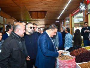 Sanatçılar kayısı pazarında