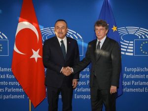 Bakan Çavuşoğlu, AP Başkanı Sassoli ile görüştü
