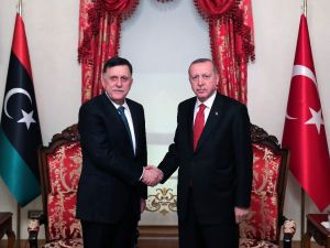 Cumhurbaşkanı Erdoğan, Sarraj’ı kabul etti
