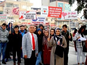 Öğrenciler Sarıgöl’de organ bağışına dikkat çekti
