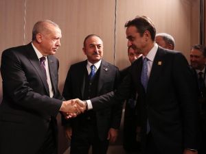 Cumhurbaşkanı Erdoğan, Yunanistan Başbakanı Miçotakis ile görüştü