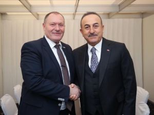 Çavuşoğlu, Interpol Genel Sekreteri Stock ile görüştü