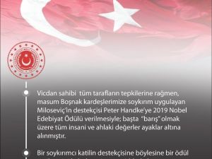 MSB’den Nobel açıklaması: "Kabul etmiyor ve şiddetle kınıyoruz"