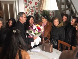 Asker eşlerinden dizi setine ziyaret