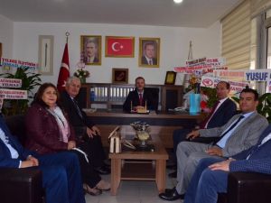 Şaphane heyetinden Başkan Ceyhun’a ’Hayırlı olsun’ ziyareti