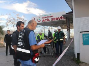 Marmaris Devlet Hastanesi’ndeki tatbikat başarı ile gerçekleştirildi