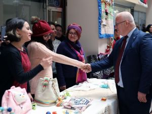 Kursiyerler emeklerini sergiledi