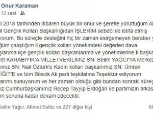 AK Parti’de istifa