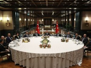 Cumhurbaşkanı Erdoğan, yasama, yürütme yargı organı temsilcileri ile bir araya geldi