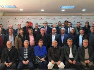 Nazillili muhtarlardan MHP İl Başkanı Alıcık’a ziyaret