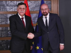AB Konseyi Başkanı Michel, Libya Başbakanı al-Sarraj ile görüştü