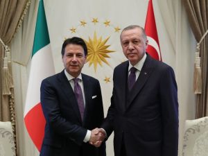 Cumhurbaşkanı Erdoğan, İtalya Başbakanını kabul etti