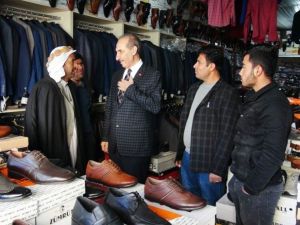 Başkan Yalçınkaya mesaiye esnaf ziyaretleriyle başladı