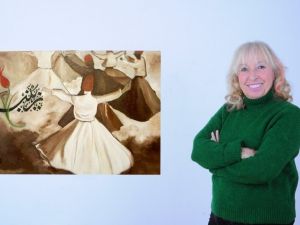 Ressam Pervin Özen’in sergisinin geliri şehit ailelerine bağışlanacak