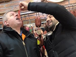 Ünlü menajer Kayseri Pastırmasına hayran kaldı