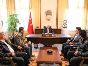 Süt üreticilerinden Başkan Gürün’e ziyaret