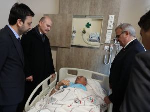 Bakan Soylu, kaza geçiren AK Partili vekili ziyaret etti