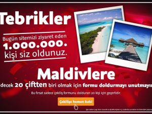 130 bin kişi ücretsiz Maldivler tatiline inandı
