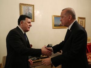 Cumhurbaşkanı Erdoğan, Sarraj’ı kabul etti