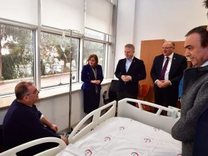 Gaziantep protokolünde Belediye Başkanı Bulut’a geçmiş olsun ziyareti